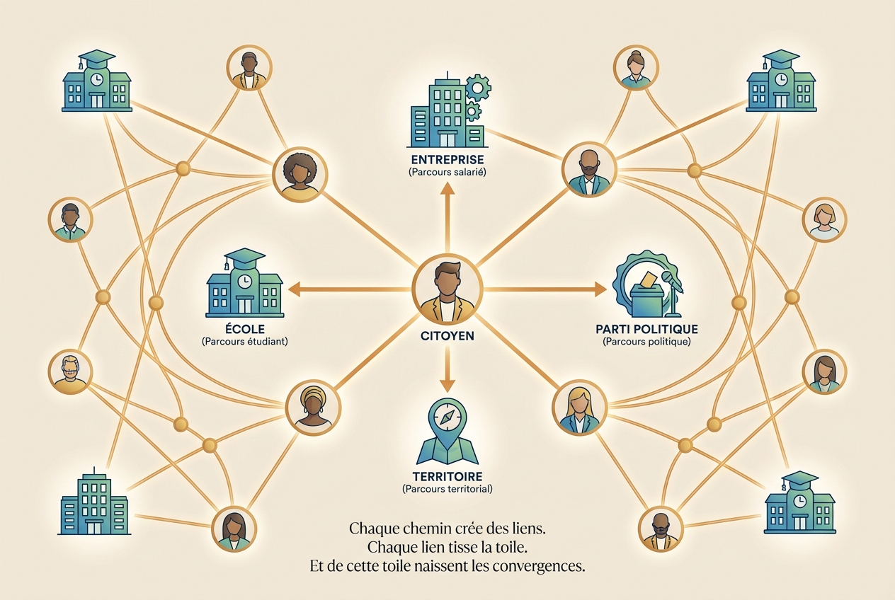 La toile d'araignée des parcours